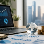 Financial data dashboard depicting investment trends, stock charts, and institutional finance metrics on FundFireInsight